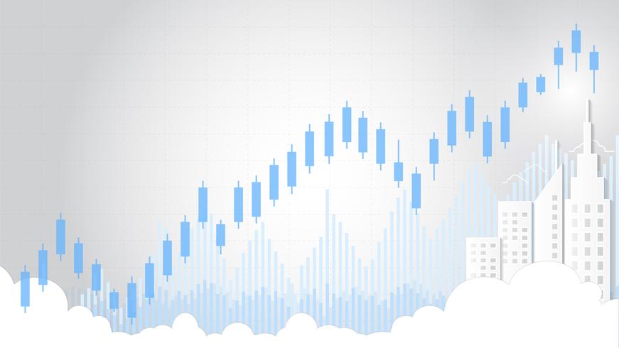 Kandelaarpatronen is een stijl van een financiële grafiek. vector