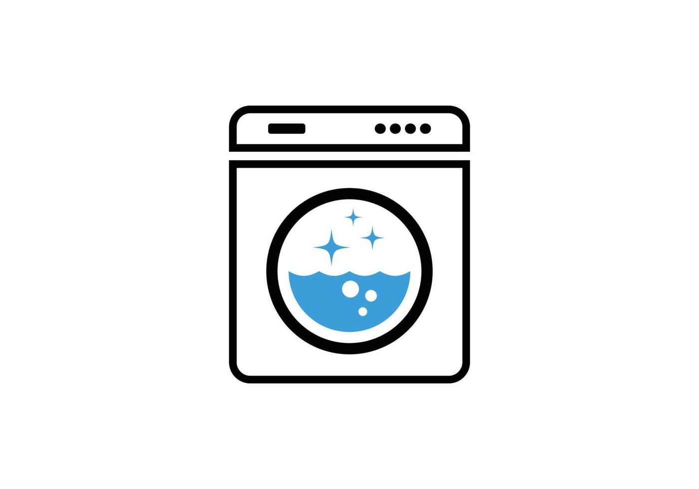 wasmachine logo symbool ontwerp inspiratie vector