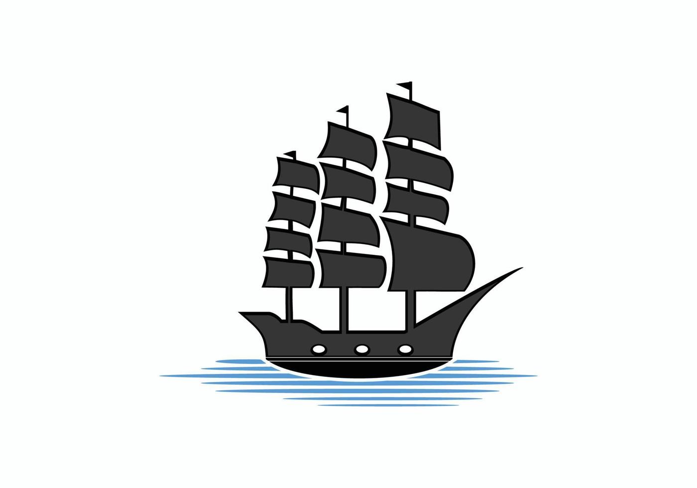 vorm zeilboot logo ontwerp inspiratie. vector