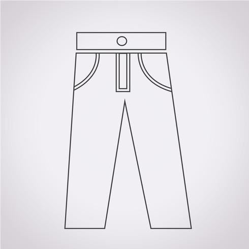 broek pictogram symbool teken vector