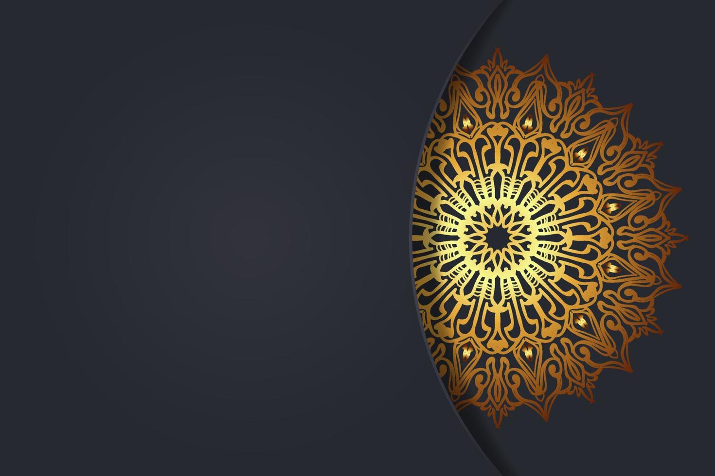 luxe mandala stijl gouden patroon achtergrond. vector