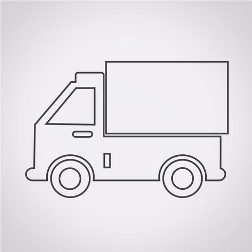 vrachtwagen pictogram symbool teken vector