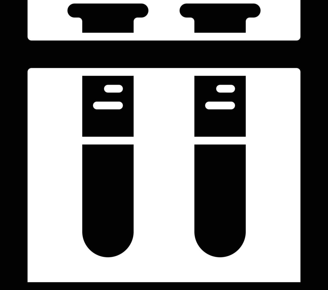 reageerbuisstandaard glyph-pictogram vector