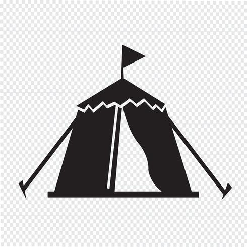 Tent pictogram symbool teken vector