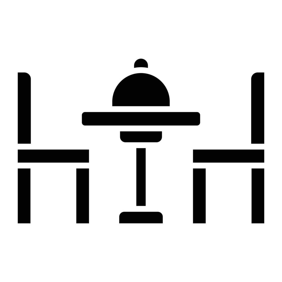 diner tafel glyph icon vector