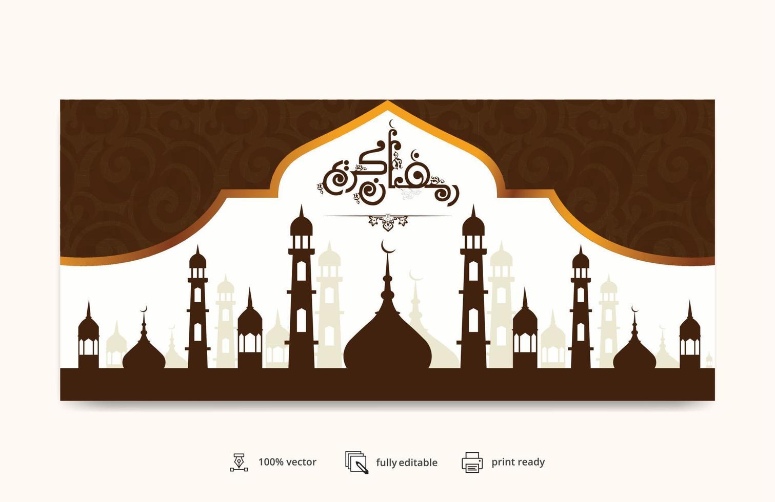 ramadan kareem traditioneel islamitisch festival religieus webbannerontwerp, post op sociale media vector