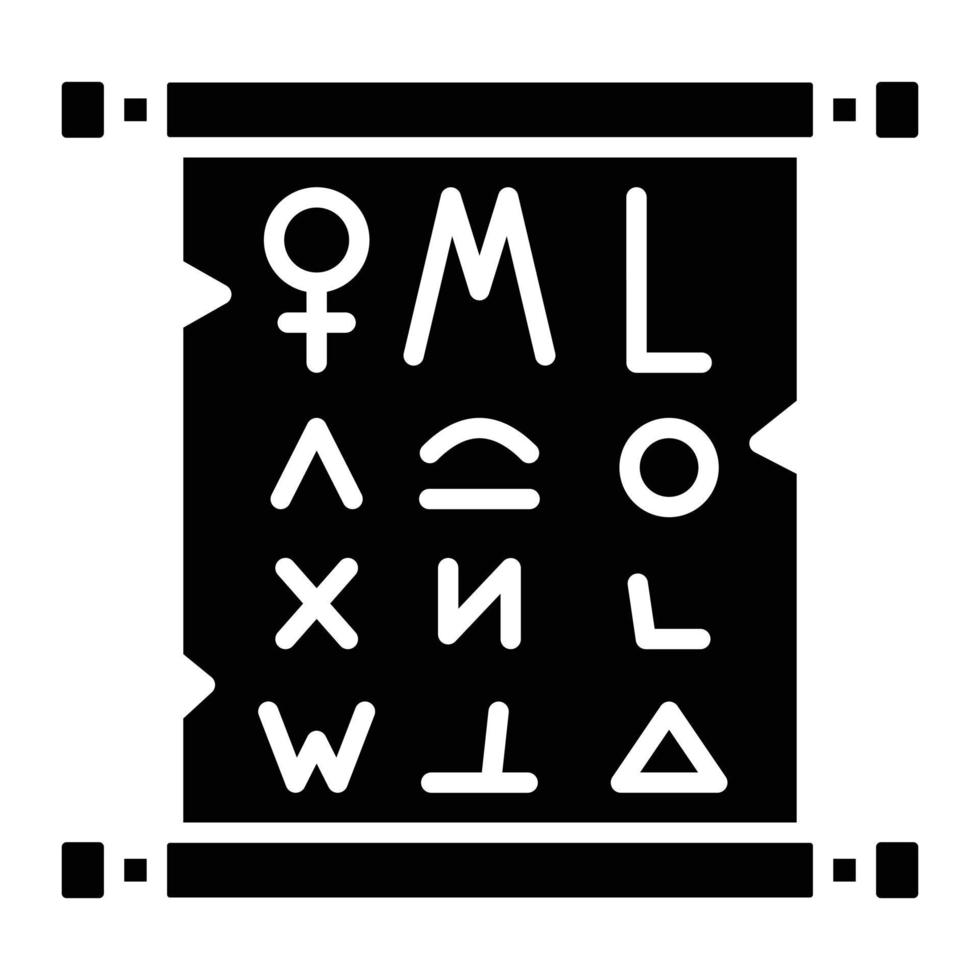 papyrus glyph-pictogram vector