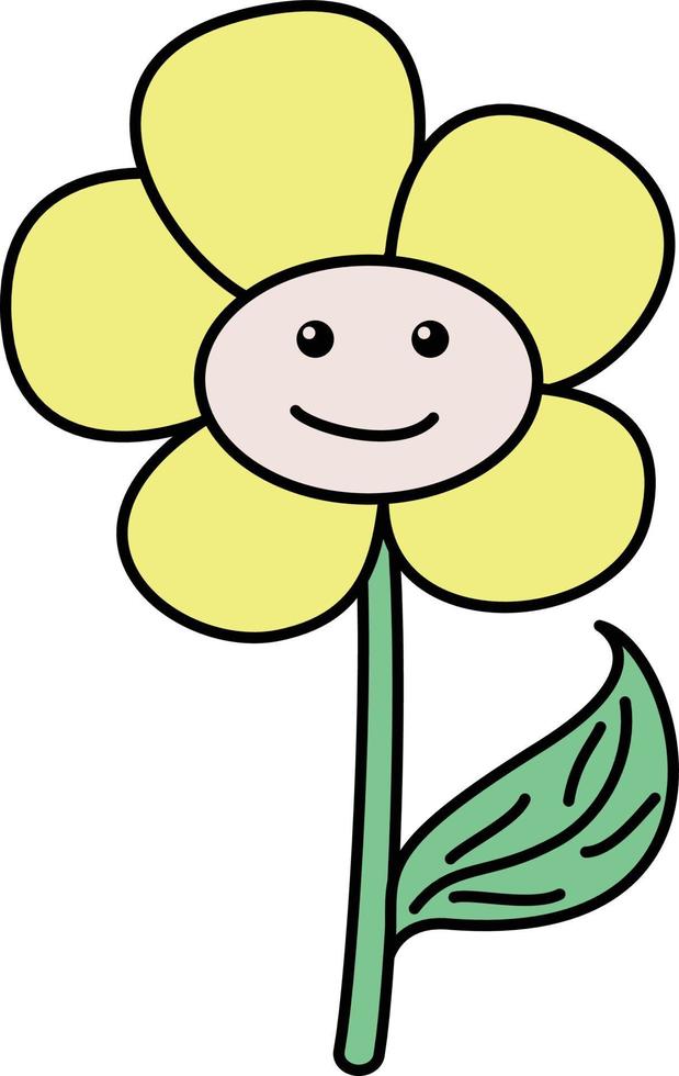 lente lachende bloem. vectorillustratie voor kinderen vector
