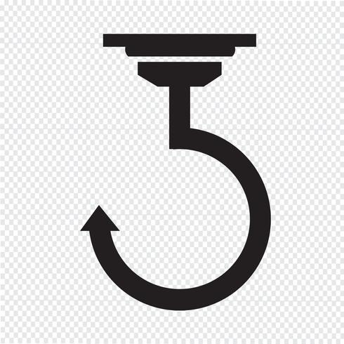 Haak pictogram symbool teken vector