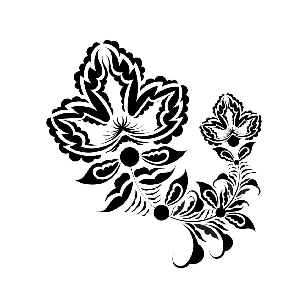 amandelbloesem tak geïsoleerd op wit. vintage botanische hand getekende illustratie. lentebloemen van appel- of kersenboom. vector
