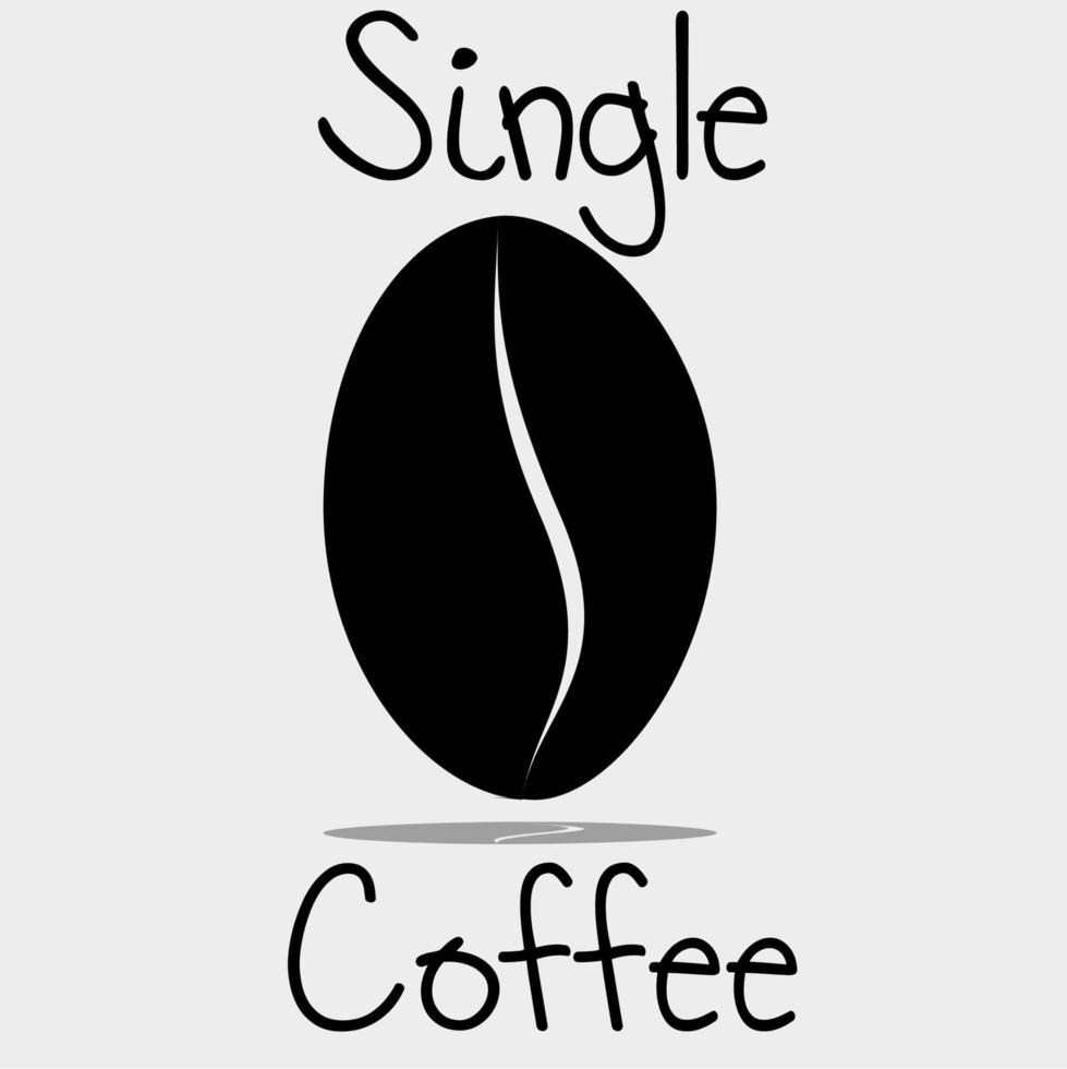 koffie logo, koffie single, vector, illustratie vector