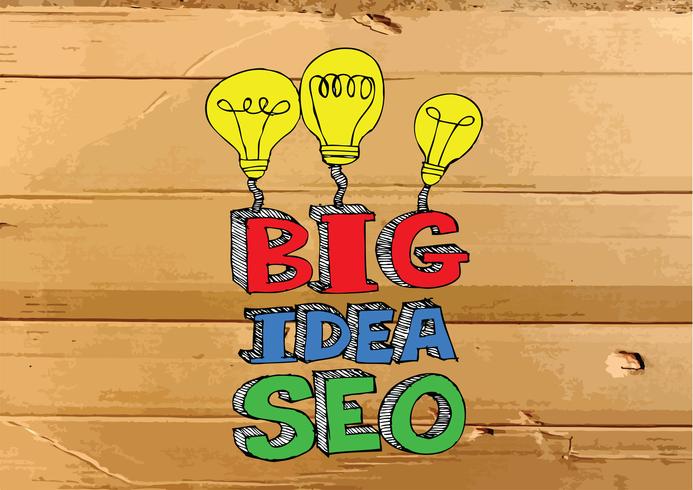 Seo Idea SEO Search Engine Optimization op de illustratie van de kartontextuur vector