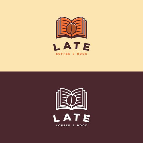 Koffie boek logo vector