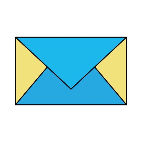 kleur briefkaart afgesloten met berichtinformatie vector