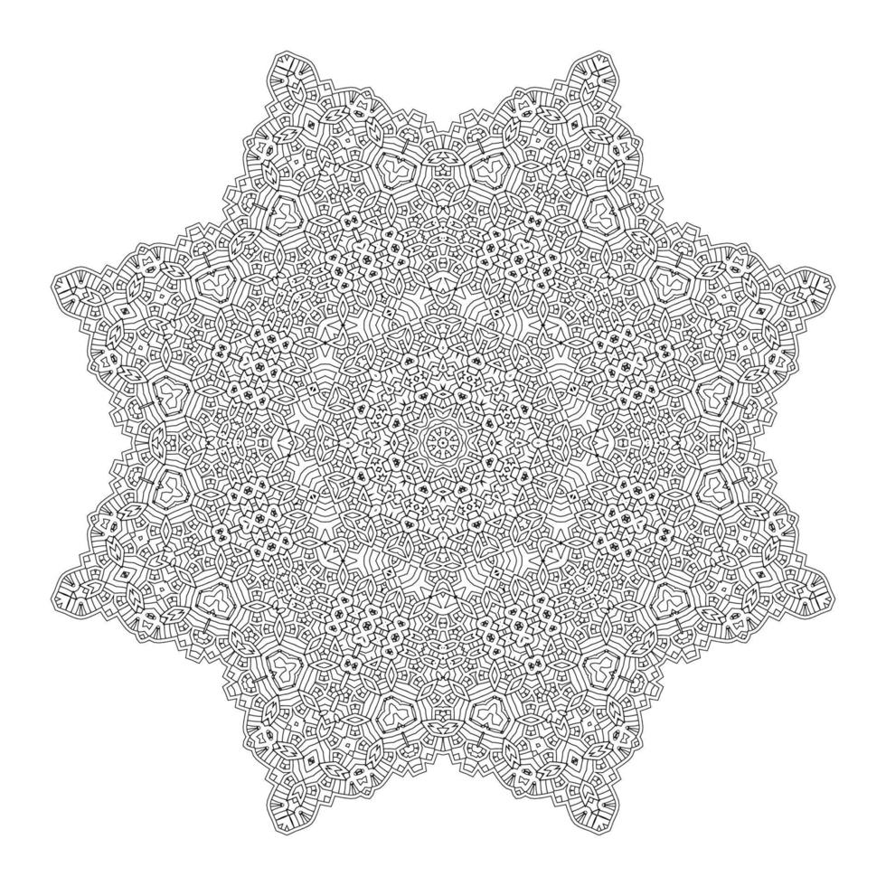 prachtige lijntekeningen mandala vector