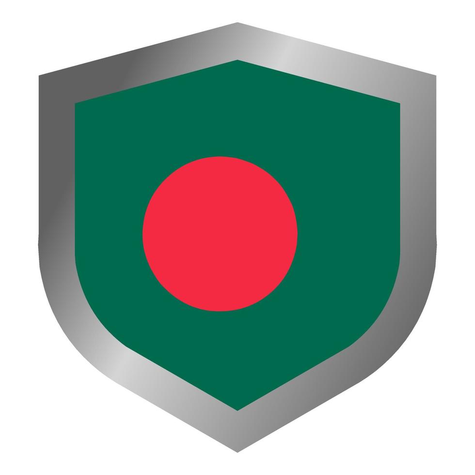 vlagschild van bangladesh vector