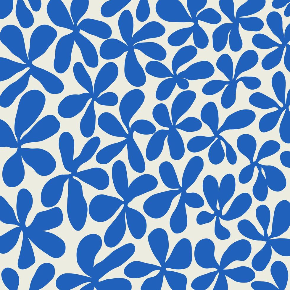 halverwege de eeuw blauwe minimalistische flower power vector