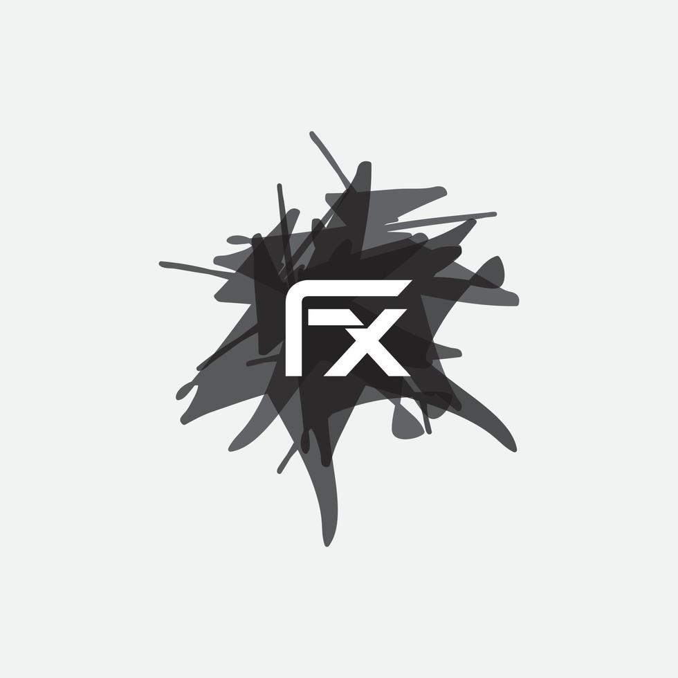fx brief logo ontwerp vector