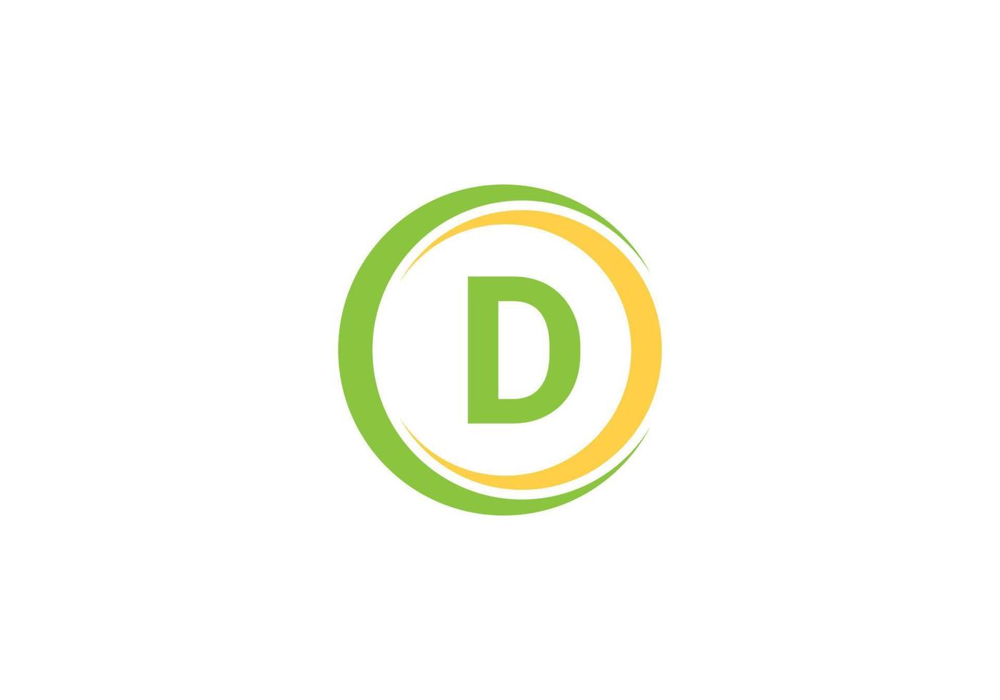 dit is een letter d afgerond logo-ontwerp. vector