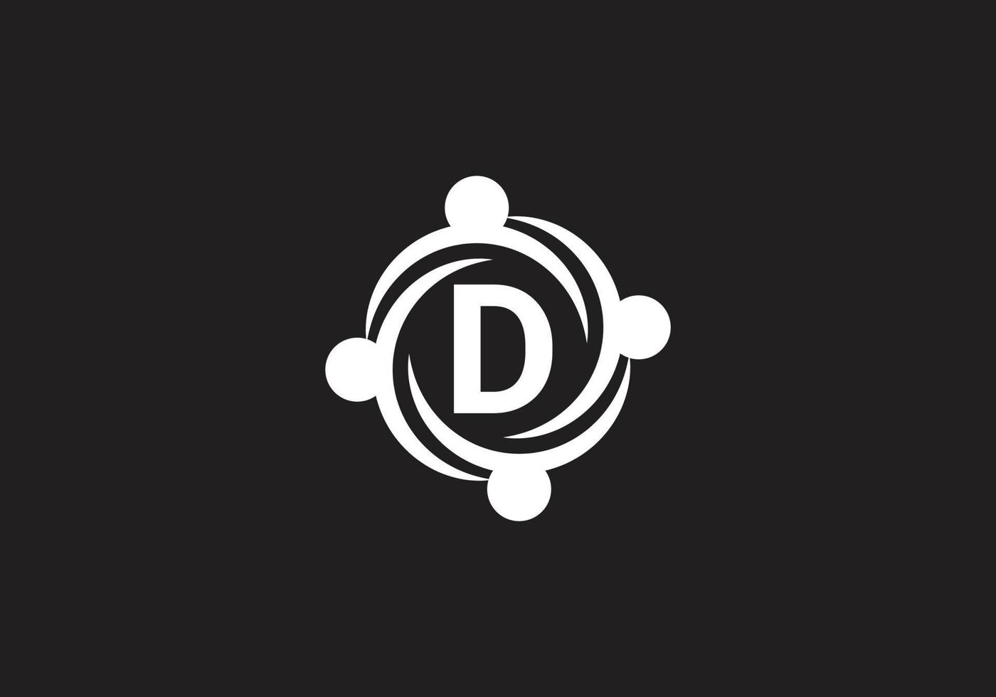 dit is een letter d afgerond logo-ontwerp. vector