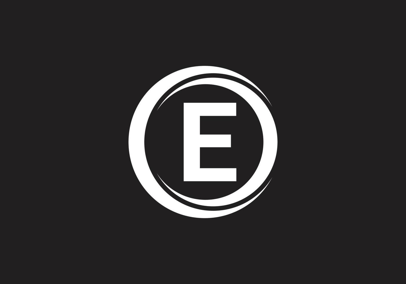 dit is een letter e afgerond logo-ontwerp vector