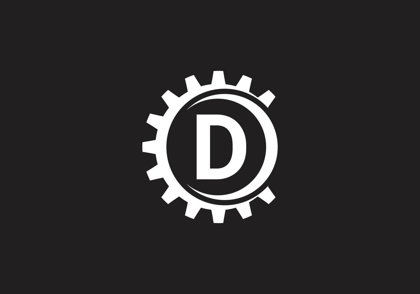 dit is een letter d afgerond logo-ontwerp. vector