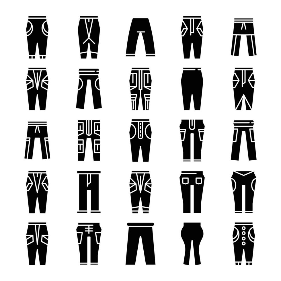 broek iconen set vector