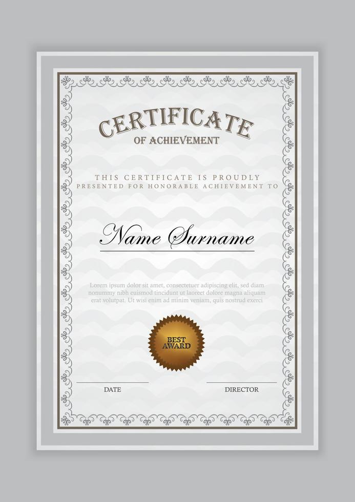 certificaatsjabloon met ornament vector