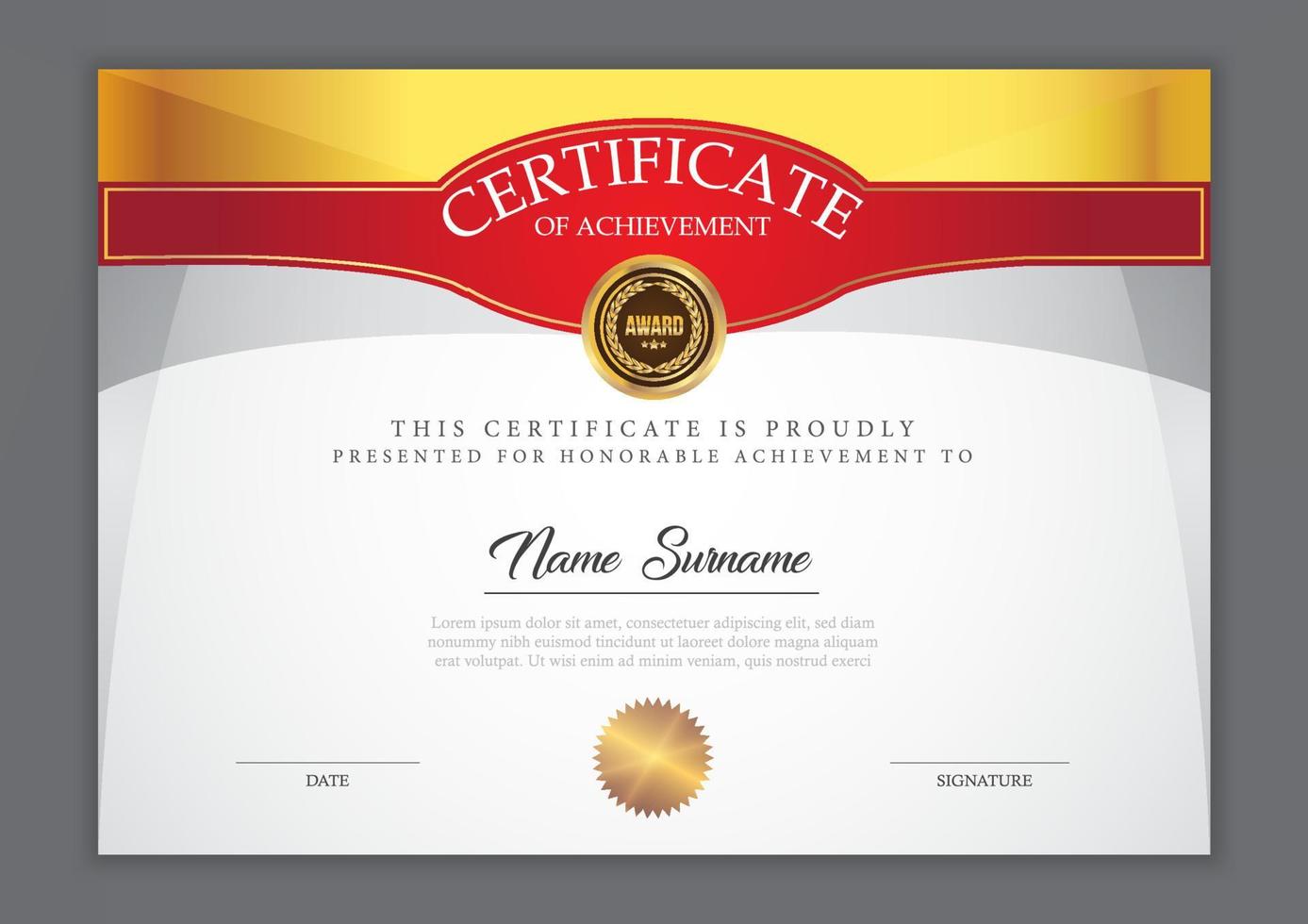 certificaatsjabloon met ornament vector