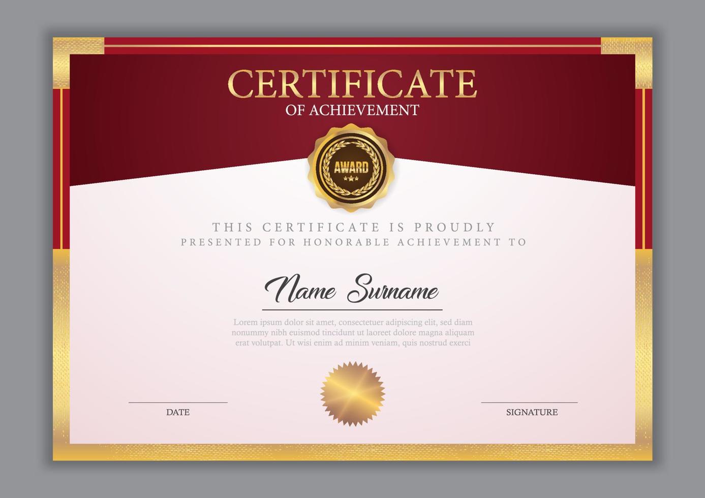 certificaatsjabloon met ornament vector