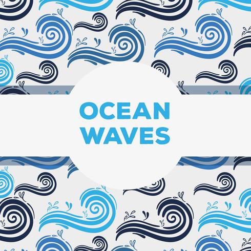 natuurlijke oceaan golven achtergrondontwerp vector