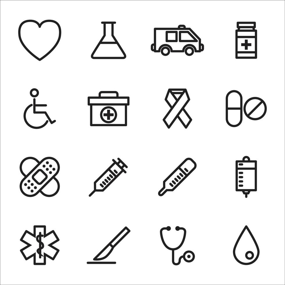 pictogram geneeskunde en gezondheidszorg vector