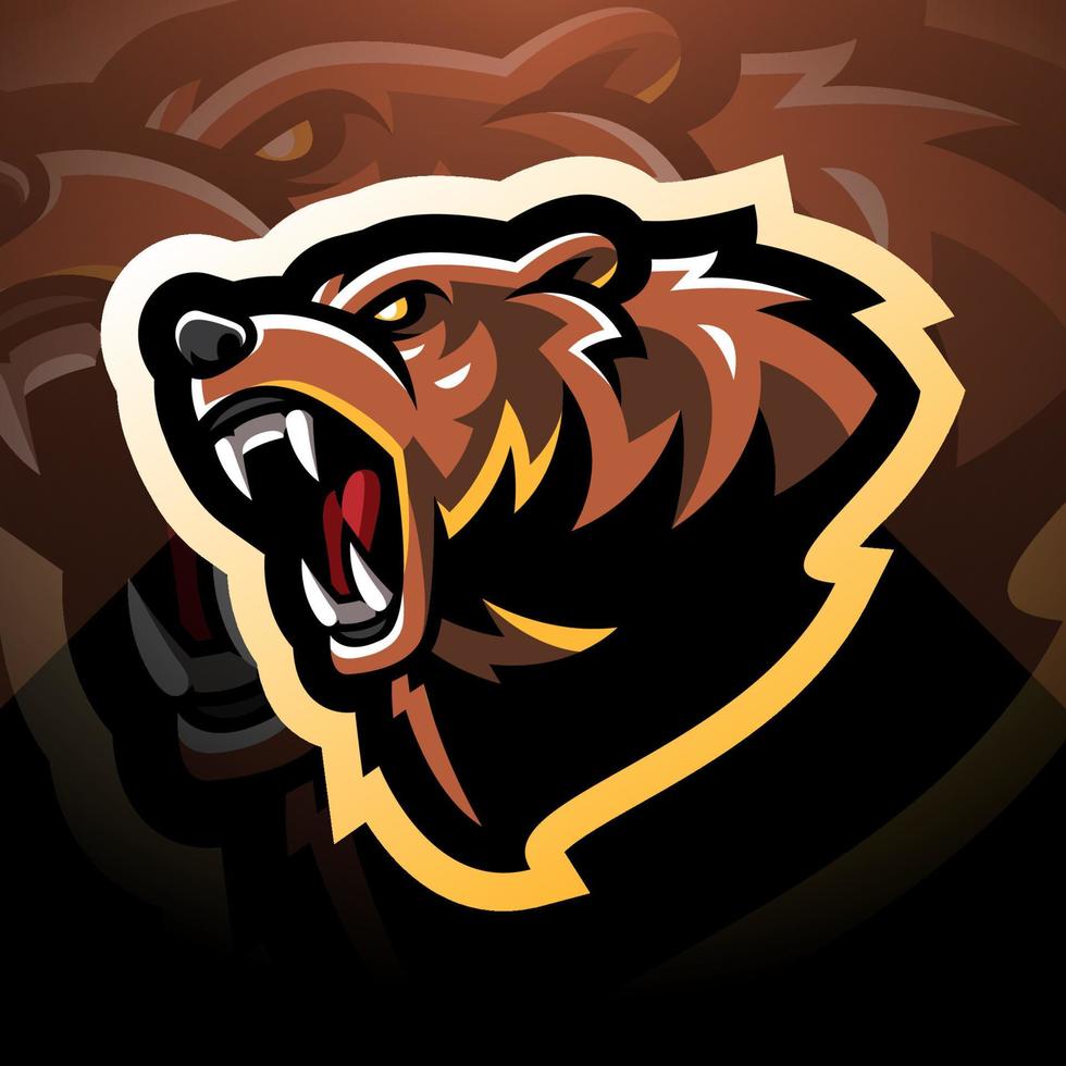 beer hoofd mascotte logo ontwerp vector