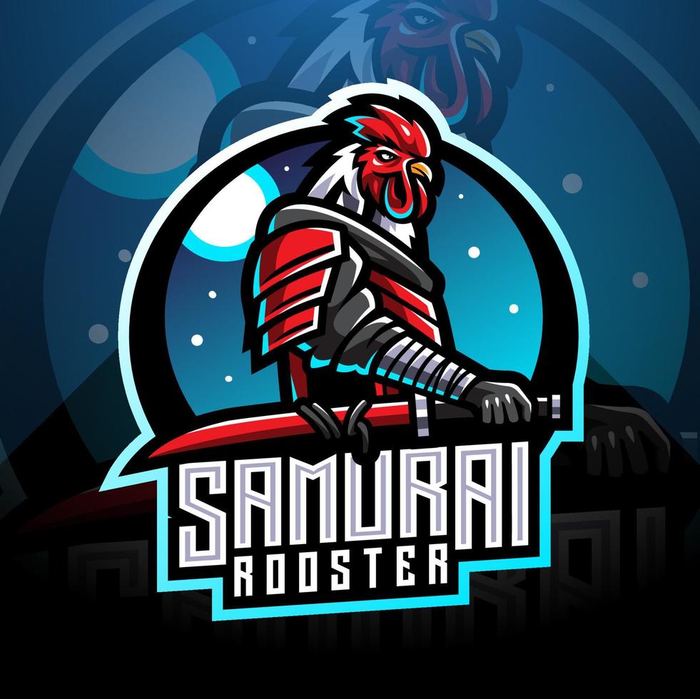 samurai haan esport mascotte logo vector