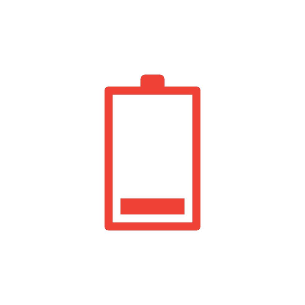 pictogram ontwerp voor bijna lege batterij vector