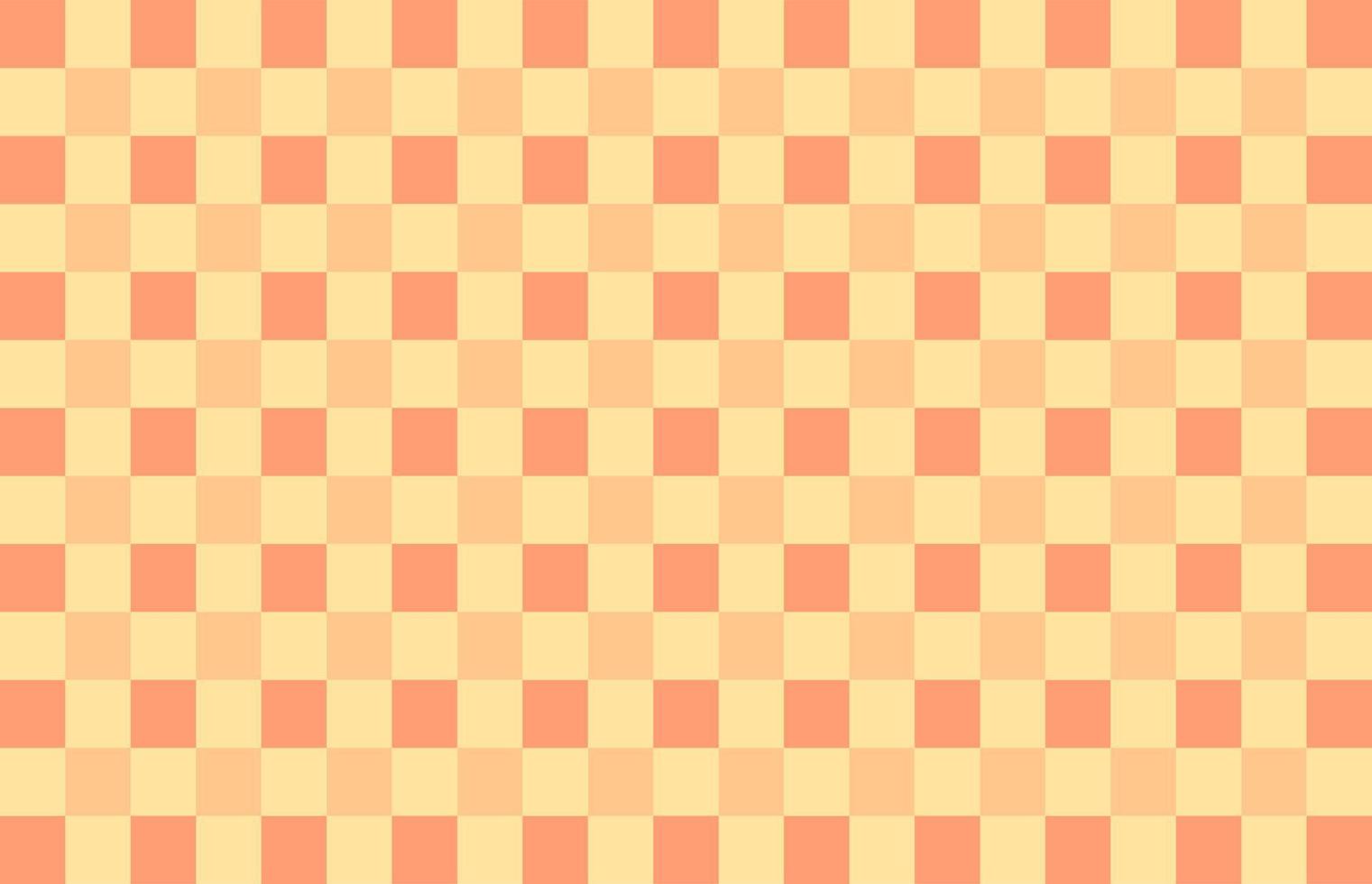 kleurrijke patroon oranje geruite achtergrond samengesteld uit meerdere kleuren. abstracte pastel checker schaken vierkante achtergrond. vectorillustratie. vector