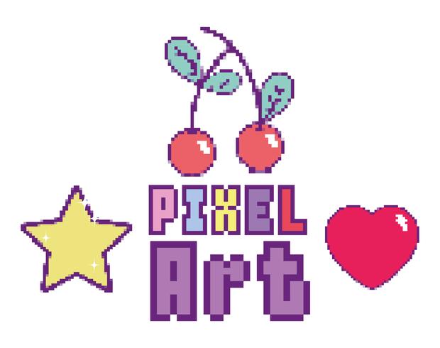 pixel kunst concept vector