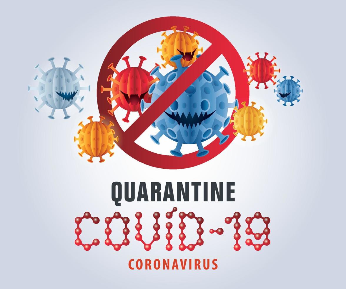 abstract stop coronavirus teken vector, teken voorzichtig coronavirus. coronavirus covid 19 pandemie uitbraak virusontwerp. vector