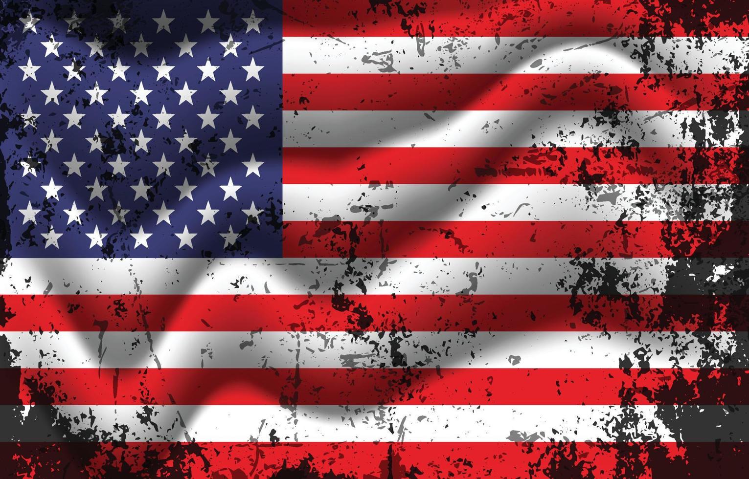 noodlijdende Amerikaanse vlag achtergrond vector