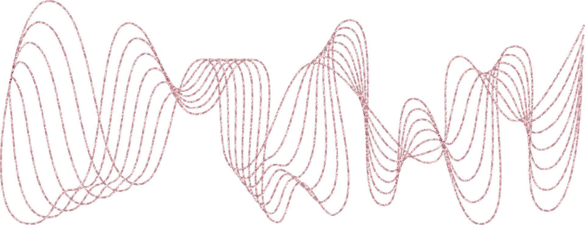 abstract golfelement voor ontwerp. digitale frequentietrack-equalizer. gestileerde lijn kunst achtergrond. vectorillustratie. golf met lijnen die zijn gemaakt met het gereedschap Overvloeien. gebogen golvende lijn, gladde streep. vector