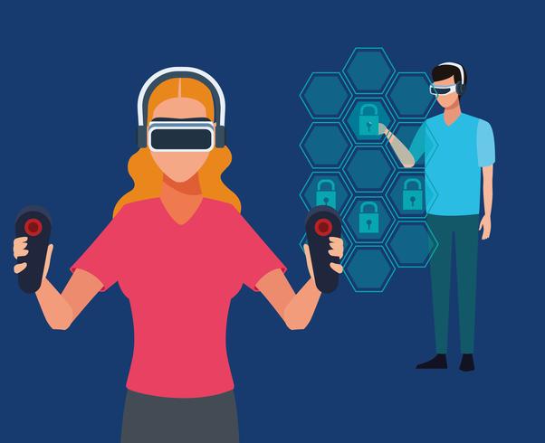 Virtual reality-technologie vector