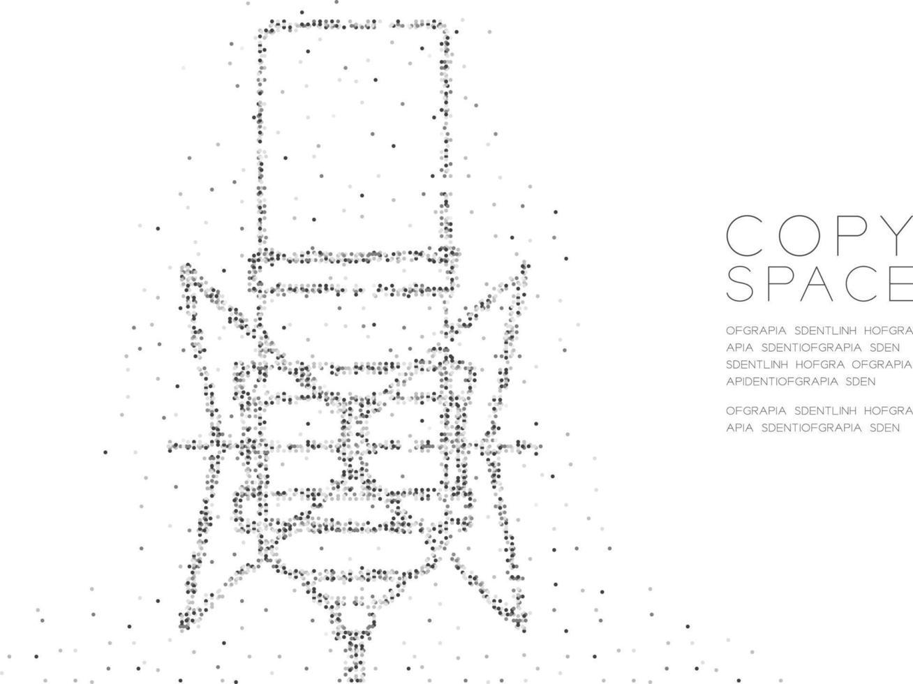 abstracte geometrische cirkel stip pixel patroon retro microfoon, muziek apparatuur concept ontwerp zwarte kleur illustratie op witte achtergrond met kopie ruimte, vector eps 10