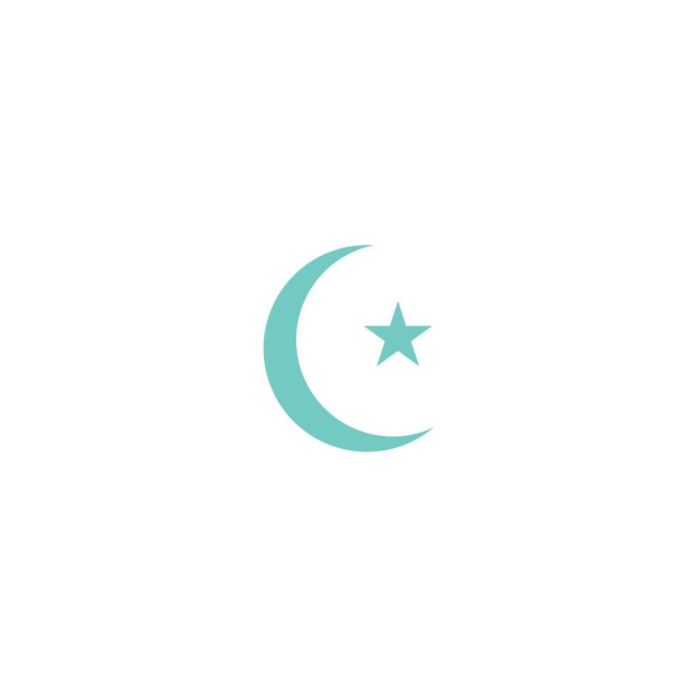 maan pictogram logo platte ontwerp illustratie vector