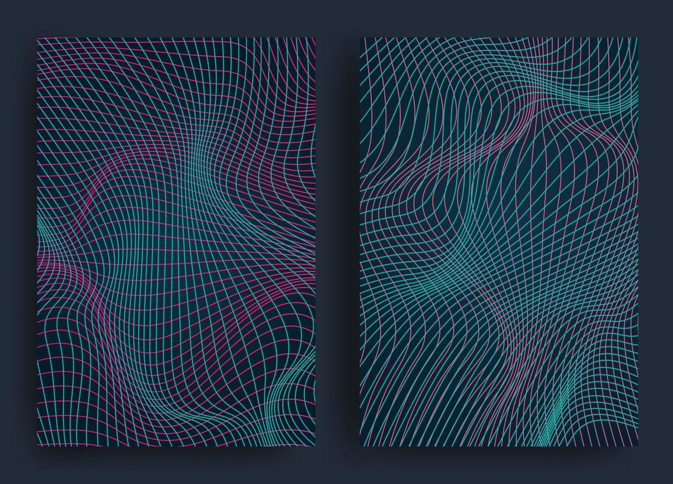 heldere abstracte gradiëntachtergrond met geometrische vormen en gebogen lijnen. holografisch effect. foil.design voor omslagen, posters, inpakpapier. vector illustratie