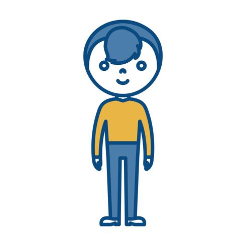 cartoon man pictogram vector