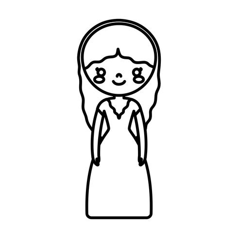 cartoon vrouw pictogram vector