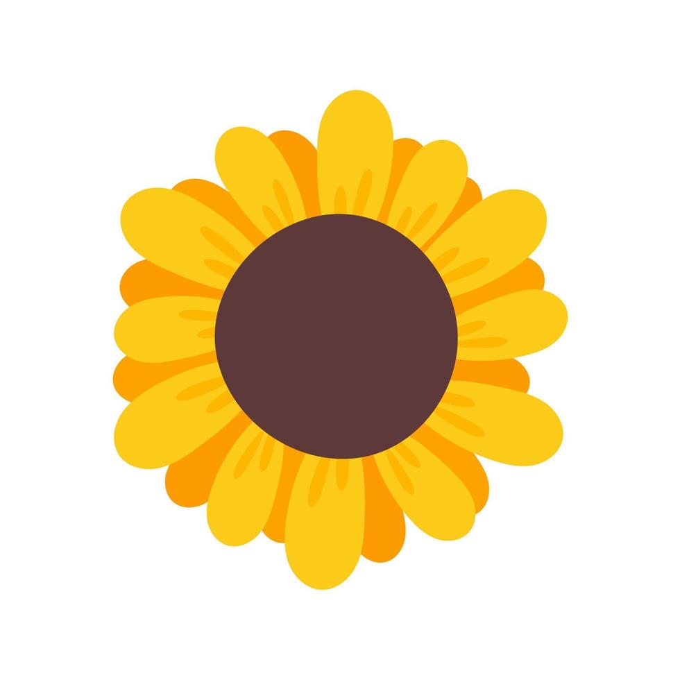 bloeiende gele zonnebloemen vol zonnebloempitten voor het versieren van welkomstkaarten vector