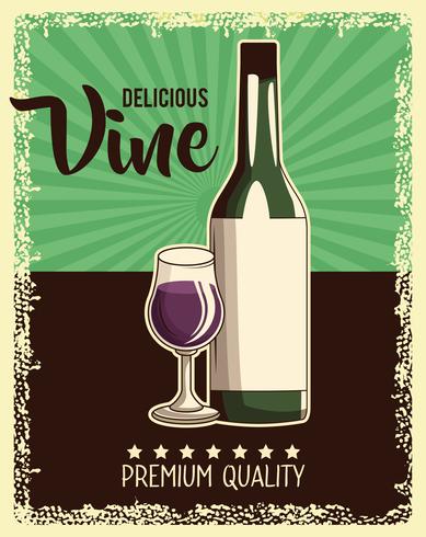 vintage drankje poster vector