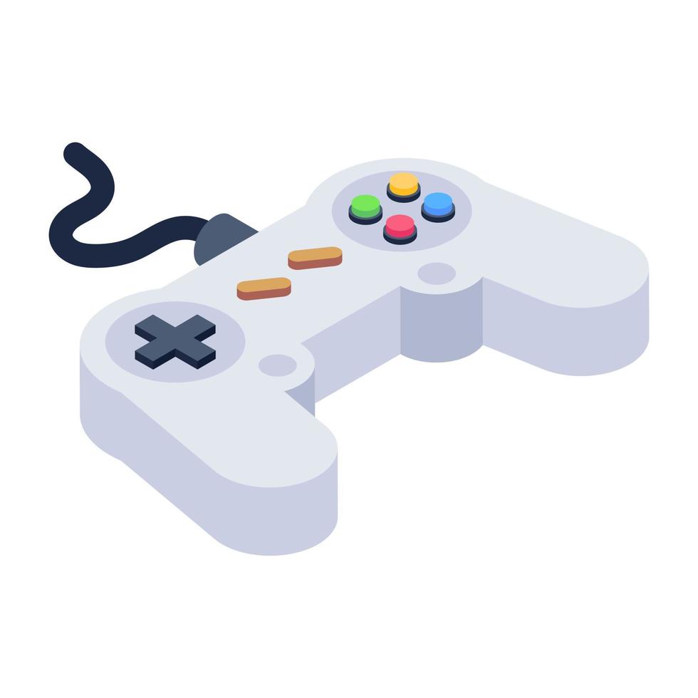 isometrische stijlicoon van de gamecontroller vector