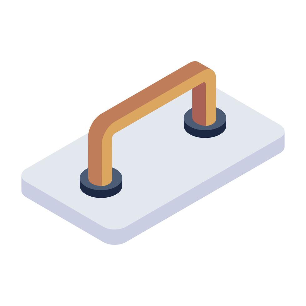 pleister schop isometrisch pictogram, bouwmachines vector